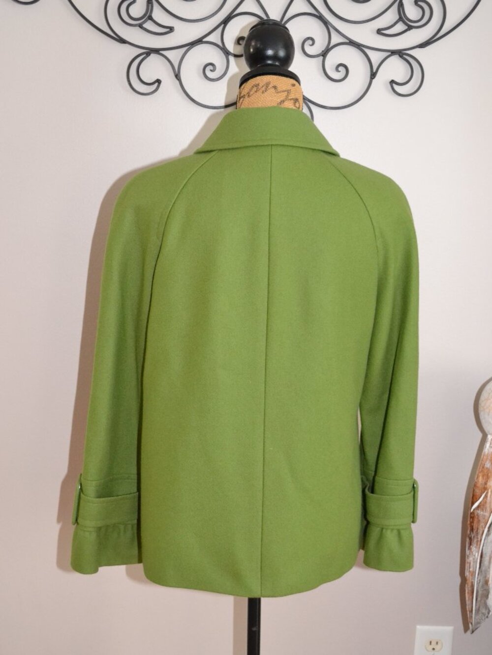 Antonio Melani Chartruese Green Wool blend Cuff detail Double breasted jacket, - Picture 4 of 11